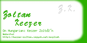 zoltan keczer business card